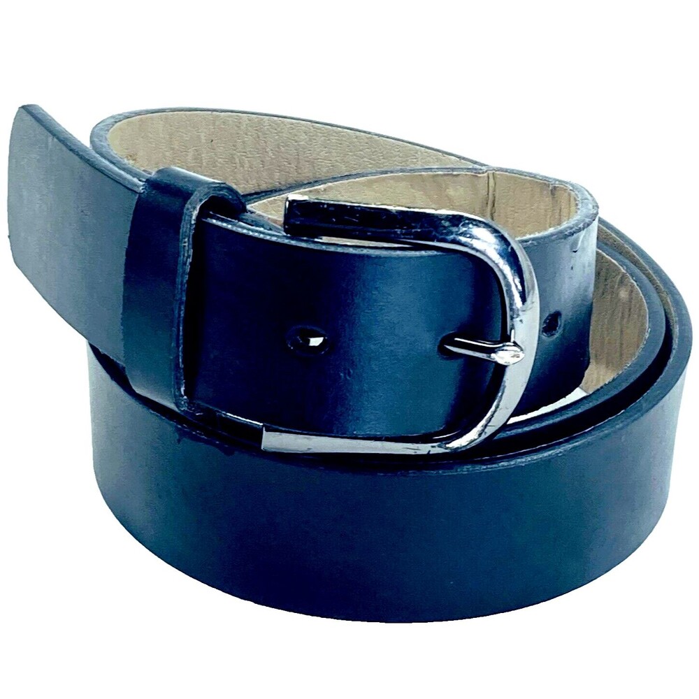 Target Belt Faux Leather Belt Silver L XL 43" x 1.25" Men Women fits 34-39 inch